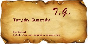 Tarján Gusztáv névjegykártya
