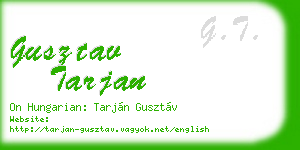 gusztav tarjan business card