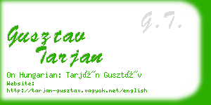 gusztav tarjan business card